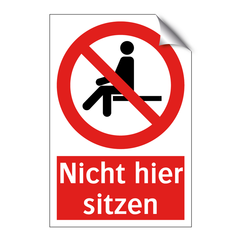 Nicht hier sitzen