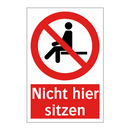 Nicht hier sitzen