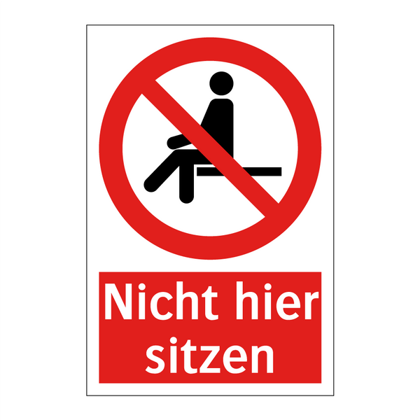 Nicht hier sitzen