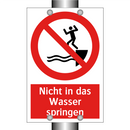 Nicht in das Wasser springen