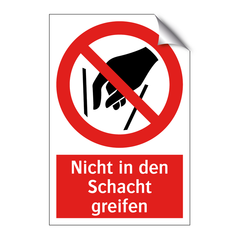 Nicht in den Schacht greifen