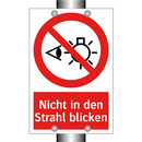 Nicht in den Strahl blicken