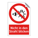Nicht in den Strahl blicken