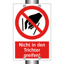 Nicht in den Trichter greifen!