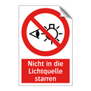 Nicht in die Lichtquelle starren