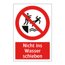Nicht ins Wasser schieben