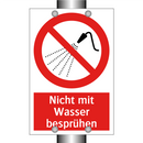 Nicht mit Wasser besprühen