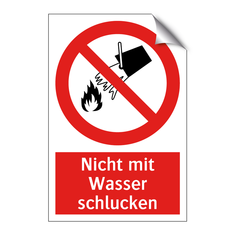 Nicht mit Wasser schlucken
