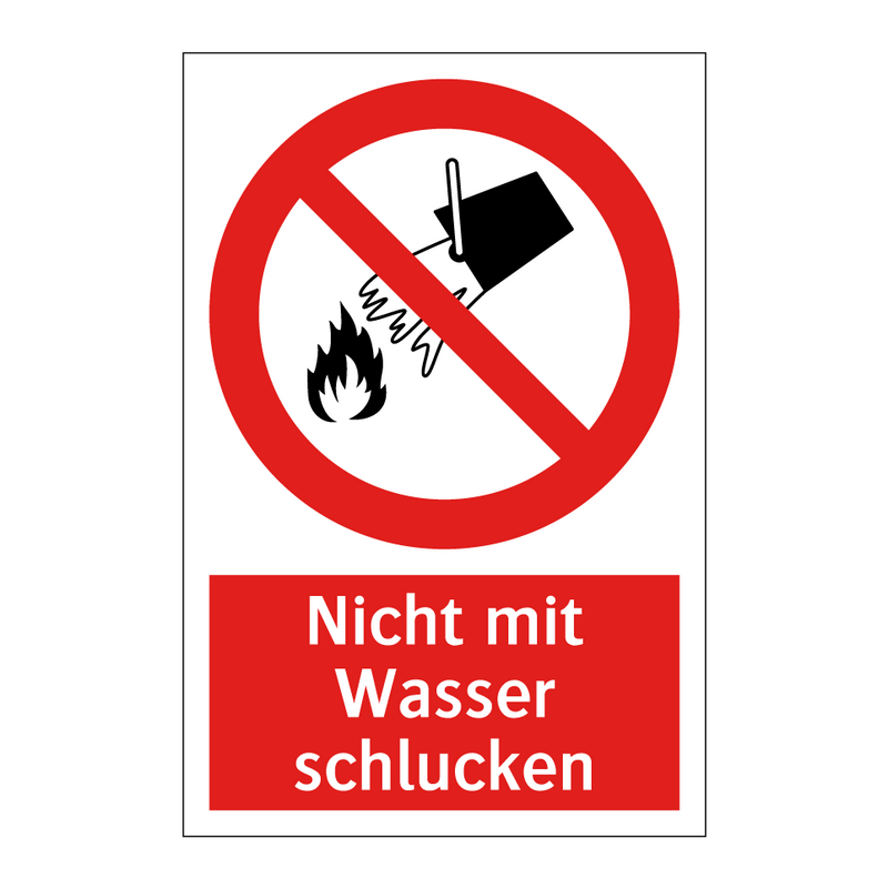 Nicht mit Wasser schlucken