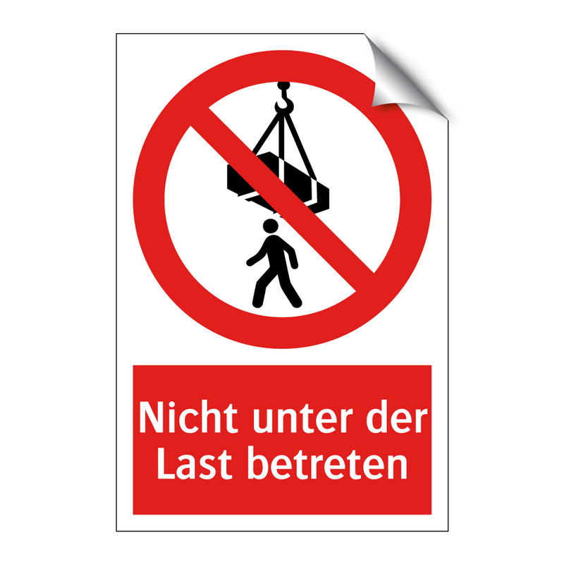 Nicht unter der Last betreten