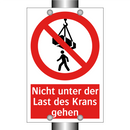 Nicht unter der Last des Krans gehen