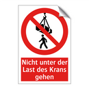 Nicht unter der Last des Krans gehen