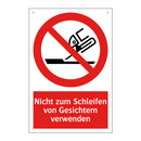 Nicht zum Schleifen von Gesichtern verwenden