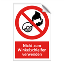 Nicht zum Winkelschleifen verwenden