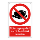 Notausgang darf nicht blockiert werden
