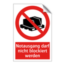 Notausgang darf nicht blockiert werden