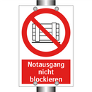 Notausgang nicht blockieren