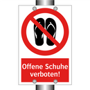 Offene Schuhe verboten!