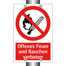 Offenes Feuer und Rauchen verboten
