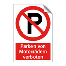 Parken von Motorrädern verboten
