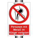 Personen mit Metall im Körper verboten
