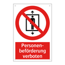 Personen- beförderung verboten