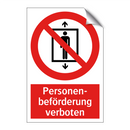 Personen- beförderung verboten