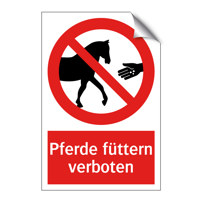 Pferde füttern verboten