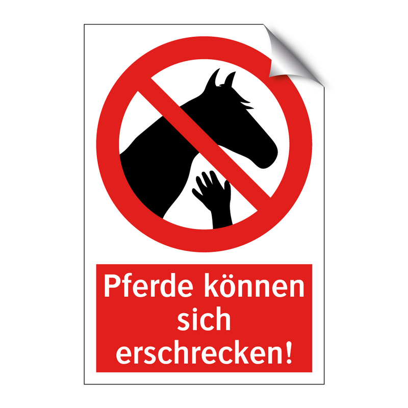 Pferde können sich erschrecken!