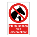 Pferde können sich erschrecken!