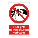 Pilze und Beeren pflücken verboten!