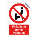 Pinkeln im Stehen verboten