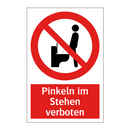 Pinkeln im Stehen verboten