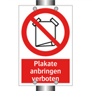 Plakate anbringen verboten