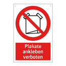 Plakate ankleben verboten