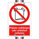 Plakate aufhängen oder ankleben verboten