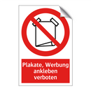 Plakate, Werbung ankleben verboten