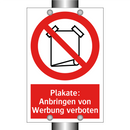Plakate: Anbringen von Werbung verboten