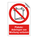 Plakate: Anbringen von Werbung verboten