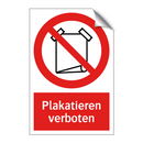 Plakatieren verboten