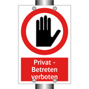 Privat - Betreten verboten