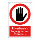 Privatbereich Zugang nur mit Erlaubnis