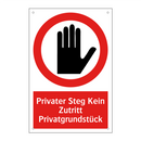 Privater Steg Kein Zutritt Privatgrundstück