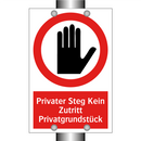 Privater Steg Kein Zutritt Privatgrundstück