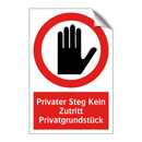 Privater Steg Kein Zutritt Privatgrundstück