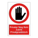 Privater Steg Kein Zutritt Privatgrundstück
