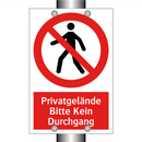 Privatgelände Bitte Kein Durchgang