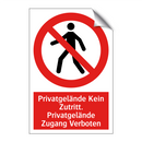 Privatgelände Kein Zutritt. Privatgelände Zugang Verboten