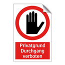 Privatgrund Durchgang verboten