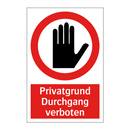 Privatgrund Durchgang verboten